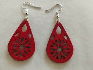 Boucles d'oreilles rouges