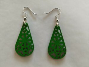 Boucles d'oreilles verte