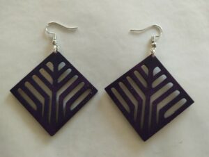 Boucles d'oreilles violettes
