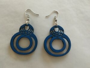 Boucles d'oreilles bleues