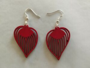 Boucles d'oreilles rouges