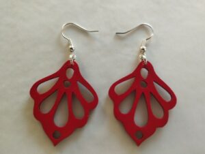 Boucles d'oreilles rouges