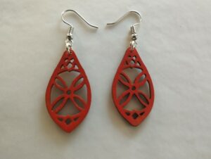 Boucles d'oreilles oranges geometriques