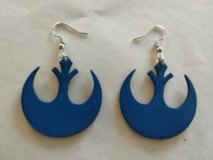 Boucles d'oreilles bleue starwars alliance starbird