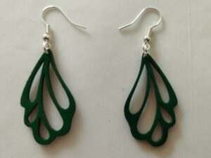 Boucles d'oreilles vertes ailes de papillon