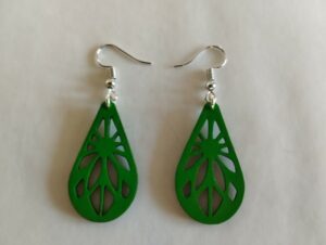 Boucles d'oreilles vertes