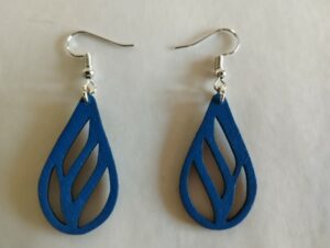 Boucles d'oreilles bleues