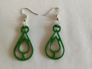 Boucles d'oreilles vertes