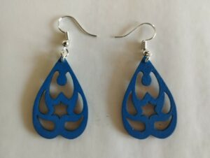 Boucles d'oreilles bleues