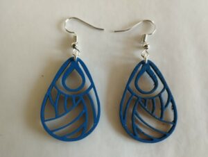 Boucles d'oreilles bleues