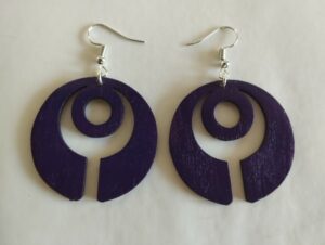 Boucles d'oreilles violettes