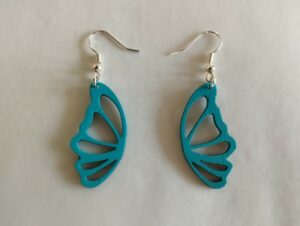 Boucles d'oreilles turquoise aile de papillon
