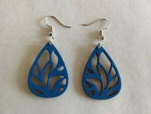 Boucles d'oreilles bleues