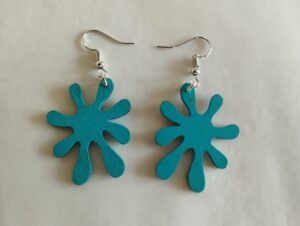 Boucles d'oreilles turquoise en forme de tache