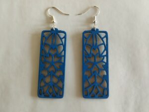 Boucles d'oreilles bleues longues